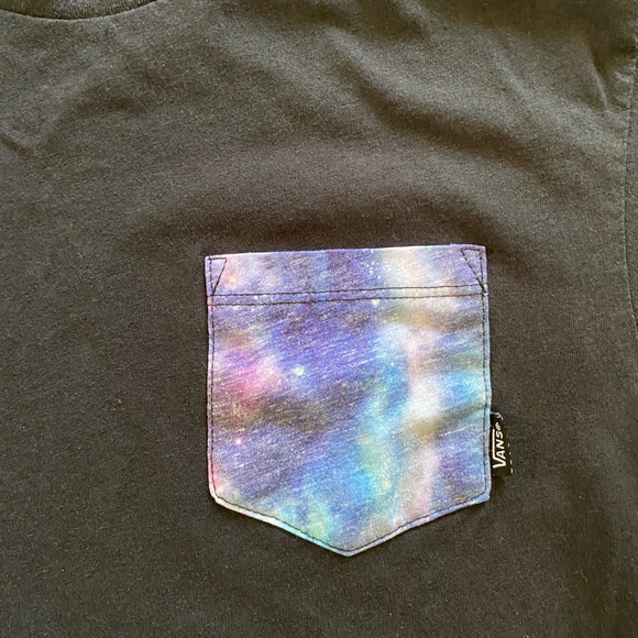 Vans Premium Original Black T-shirt With Tye Dye Pocket Size Medium - Picture 2 of 5